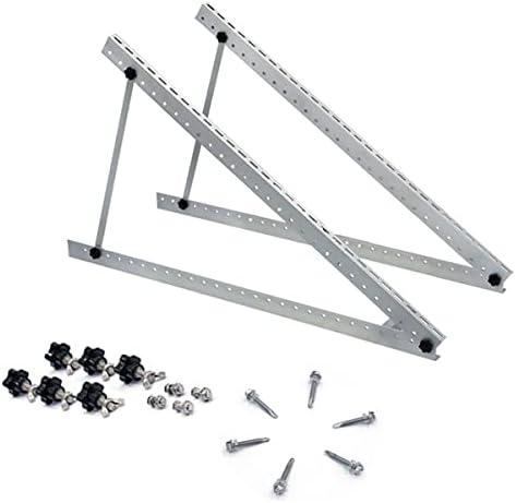 SUNMAK 41inch Adjustable Solar Panel Mount Brackets 0-90° Adjustable Solar Panel Tilt Mount Brackets for Solar Panels Installed on Any Flat Surface for RV, Roof, Boat, Any Off-Grid Systems