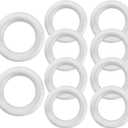 Lyellfe 10 Pieces Foam Wreath Forms, 7.7 Inch Craft Foam Circles, Round Polystyrene Rings, Craft Foam Wreath Circles for DIY, Christmas Holiday, Home Decor