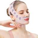 MASIKA Chin Strap for Sleeping, Jawline Shaper, V-Line Face Mask, Jaw Exerciser, Reusable, Butterfly Pattern