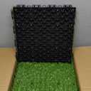 Artificial Grass Tiles Interlocking Turf Squares Deck 9 Pack -12"x12" Indoor Outdoor Faux Grass Rug with Drainage Holes-Fake Grass Tiles Self-draining for Garden Lawn Landscape Balcony Decoration