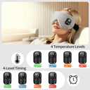 Heated Eye Mask - Heated Eye Masks for Dry Eyes, EyeRelief, Improved Sleep, Washable Eye Heating pad for Travel Removable for Cleaning and 2 Replaceable Shell, 4-Level Timing and Temperature (Gray)