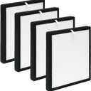 TZ-K2 Filter Replacement, Compatible with ToLife TZ-K2 Air Purifier, 3-in-1 H13 True HEPA Filter, Activated Carbon and Pre-filter, TZ-K2-A, 4 Pack