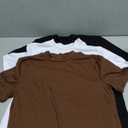 Ficerd 3 Pack Women's Mock Neck Shirts Short Sleeve Turtleneck Tops Slim Fitted Dressy Casual Tees Summer Basic Tshirts 2026, M