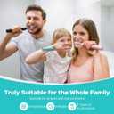 COSLUS C30 Electric Toothbrush for Adults: 3 Intensities & 5 Modes Customized for Effective Yet Gentle Ultra-Clean Feel, 2 Types of Heads for Gentle or Daily Care, Travel & Home Use, Black, 1PC