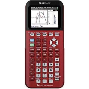 Texas Instruments TI-84 Plus CE Color Graphing Calculator, Radical Red