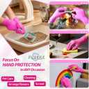 FINITEX Nitrile Disposable Latex-Free Gloves - 3.5mil 100/1000PCS Powder-Free Latex Free Cleaning Medical Exam Food Gloves
