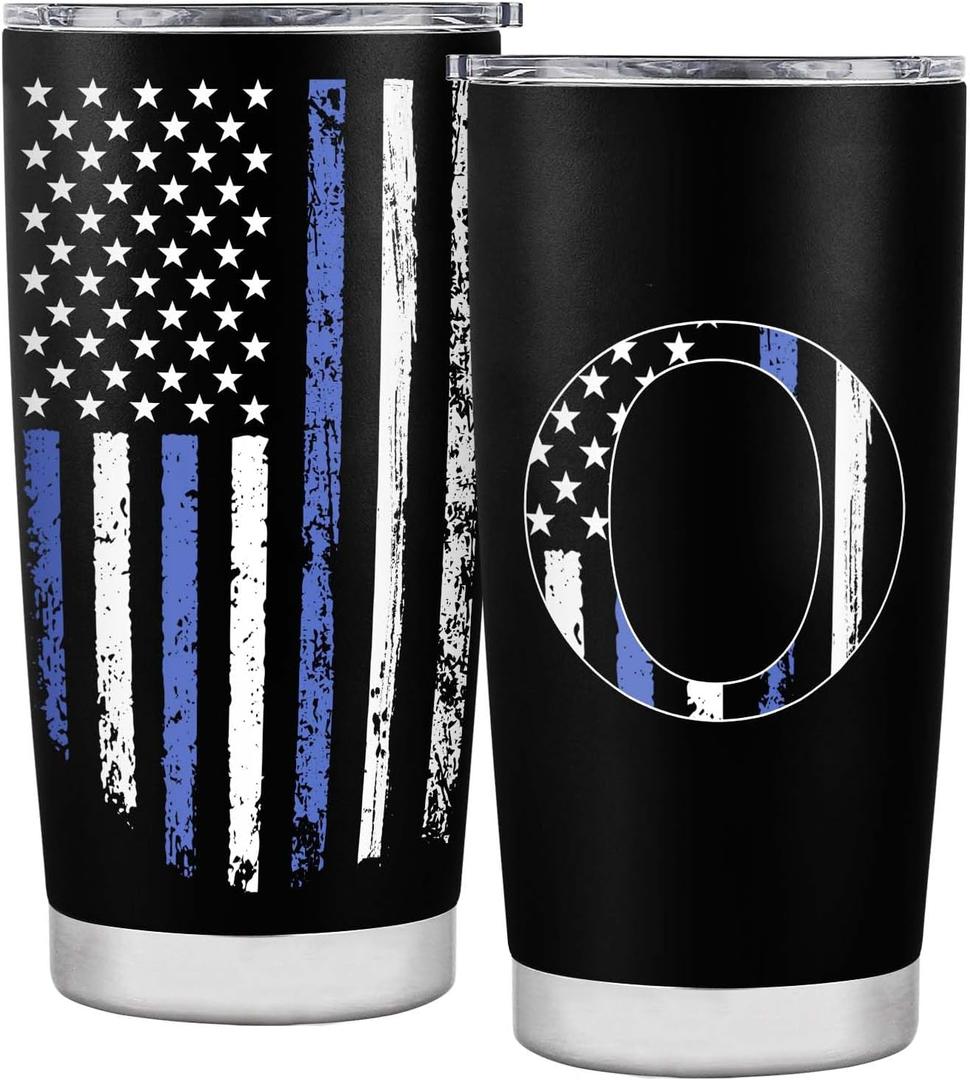 Personalized Gifts for Men, Birthday Gifts for men, Anniversary Birthday Gifts for him Dad, Grandpa, Uncle, Brother, Friends, American Flag Tumbler - 20oz - O