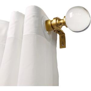 Adjustable 36-72 Inch Luxury Gold Curtain Rods for Windows, 1 Inch Diameter Heavy Duty Curtain Rods,Single Long Window Treatment Rods, Moden Decorative Drapery Rods for Bedroom Kitchen