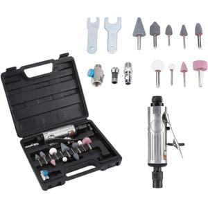 16 Pcs Air Die Grinder Kit,25000RPM 1/4" 1/8" Pneumatic Rotary Grinding Tool Air-Powered Die Grinder with Grinding Heads and Spanner