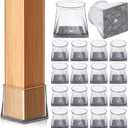 32 Pcs Square Chair Leg Floor Protectors for Hardwood Floors, Silicone Felt Furniture Leg Pads caps Covers, Floor Protectors for Chairs, Anti-Scratch & Noise-Reducing (XL Fits: 1-1/2" to 1-7/8")