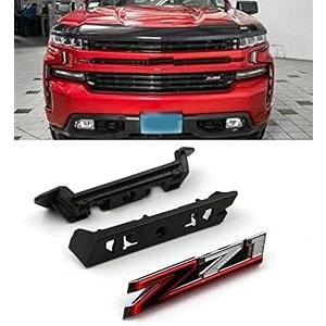1 OEM Grille Z71 Front Emblem 3D Badge Compatible with 2019-2022 Silverado Tahoe Suburban RST 1500 HD 2500 HD 3500HD 84384428 (Chrome Red)