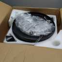 Liokoc Modern Fandelier Ceiling Fans with LED Light and Remote APP Control, Crystal Chandelier Fan Retractable Blades Quiet DC Motor for Bedroom, Living Room, 42 Inch Blade Span(Black)