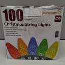 Minetom C9 Christmas String Lights, 100 Ft Multicolor C9 Outdoor Christmas Lights with 100 Strawberry Led Bulbs, Connectable UL Certified for Outdoor Indoor Roofline Holiday Backyard Xmas Decor