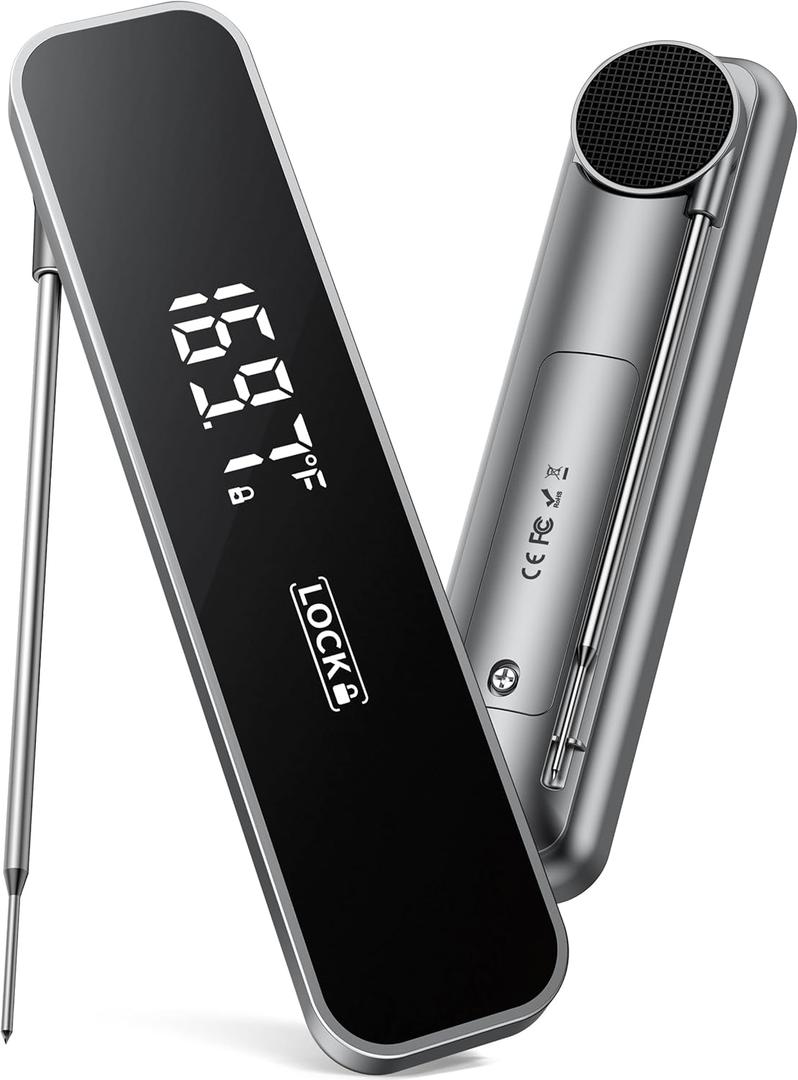 0.3S Instant Read Meat Thermometer  Digital Food Thermometer for Cooking, Grilling, BBQ, Candy, Air Fryer, Griddle  Kitchen Gadget Essentials & Gift for Him