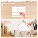 2 x Desk Calendar 2026, Desktop Calendar 2026 Standing Flip Cover 12 Month(January - December), Small Desk Planner with Stickers & Notes for Office Accessories and Home School Supplies, 8" x 6", Floral (Flowers)
