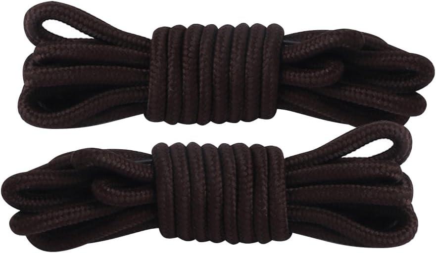 4 x 2 Pair Round Boot Laces, Shoelaces for Outdoor Work & Hiking Boots, Shoes Strings for Adults, Kids, Men, Women