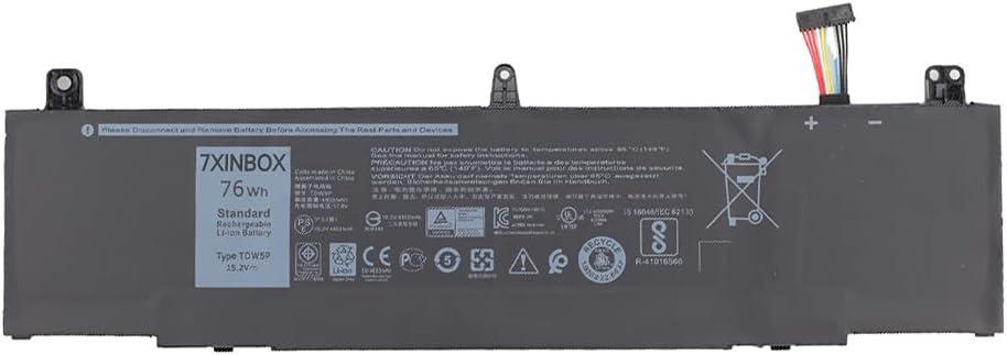15.2V 76Wh TDW5P V9XD7 4RRR3 JFWX7 Laptop Battery Replacement for Alienware 13 R3 ALW13C D1738 D2718 D2728 D2738 D2838 D2508 D2503S D2506S D2715S