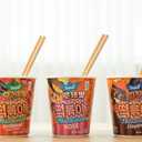 DELIEF Tteokbokki Cup Jjajang Flavor 4.23oz(120g) Korean Street Food Korea Instant Rice Cake Snack, 2 Packs