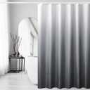 Gibelle Extra Long Shower Curtain 72" x 84", Tall Grey Ombre Shower Curtain for Bathroom, Waffle Weave Fabric Shower Curtain Set with Hooks, Water Repellent, Machine Washable