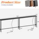 SUPERJARE 79 Inch Sofa Table with 2 Power Outlets and USB-C Ports, 5.9 Inch Narrow Console Table with Storage, Long Entryway Hallway Couch Table Behind Sofa, Small Spaces, Living Room, Black
