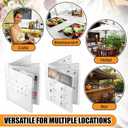 15 Pack Menu Covers 8.5 x 11 Inch 4 Page 8 View Transparent Menu Holder Waterproof Clear Plastic Cover Fits A4 Size Paper Double Stitched Edge for Bar Restaurant