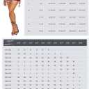 Oumrdeo Womens Sexy Mesh Ruched Bodycon Mini Skirt High Waist Adjust Drawstring Short Skort (Red, M)