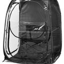 WeatherPod® The Original Shark Tank MyPod™ 1-2 Person Pop-Up Pod - Stay Warm, Dry, and Out of The Sun - Weather Pod for Sports, Rain, or Wind (Black, 46" L x 46" W x 59" H)