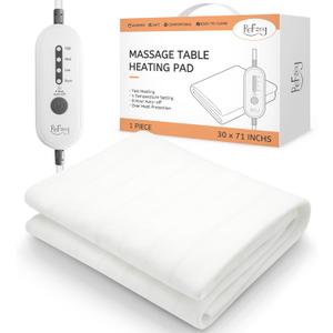 Massage Table Warmer Heating Pad Professional SPA Massage Bed Warmer with 4 Heat Settings, 8 Hour Auto-Off and Overheat Protection for Massage Bed & Spa, 30" x 71"