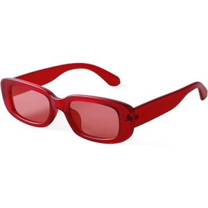ADE WU Rectangle Sunglasses for Women Men Retro 90s Trendy Narrow Rectangular Sun Glasses Fashion Y2K Unisex Stylish
