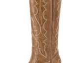 Cowboy Boots for Women, Knee High Cowgirl Boots | Classic Western, Snip Toe, Chunky Heel, Pull On, for Country Concert Party, Size 11