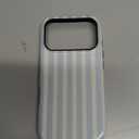 KANGHAR Compatible with iPhone 17 Pro Case 2025, Aesthetic Stripes Cute Pattern, Support for MagSafe Shockproof Cover for Girls Women -Blue