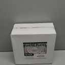 Lullaby 60PCS Pearl White Scalloped Plastic Plates with Gold Rim, Disposable Elegant Plates Include 30pcs Dinner Plate 10.25", 30pcs Dessert Plate 7.5", Perfect for Daily Use, Wedding and Party