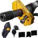 Motorcycle Grip Lock - Heavy Duty Brake/Handlebar/Throttle Security for Bikes, Scooters, Mopeds, or ATVs in Under 5 Seconds! - Anti-Theft W/Free Holster (Gold)