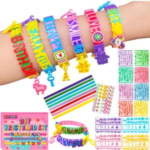 Art & Craft Kits for Kids, Birthday Gifts Friendship Bracelet Making Kit for Girls, DIY Jewelry Making Kit, Girls Present for Ages 5-12, Toys for Age 5, 6, 7, 8, 9, 10, 11, 12 Years Old (Vibrant)