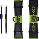 SkyPath Snowboard Cover Sleeve Case with Rubber Bumpers Adjustable Soft Cover with Detachable Double Shoulder Straps (L-5'3''-5'7'', Green)