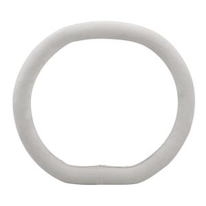 Wheel Cover Flax Microfiber Steering Wheel Covers for Women Fit 15 inch Car Cute Bow Tie Anti-Slip Breathable Absorbing Sweat Cover (White)