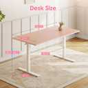 OffiGo 48" Pink Electric Standing Desk Height Adjustable for Home Office