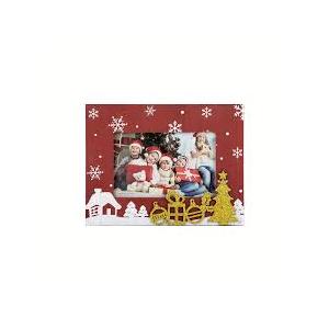 kennethan Christmas Red Frame 4x6 Picture Frame with Gold Christmas Tree Decoration 1 Pack Wooden Frame with Glass can Display 4x6 Picture on the Table(Red with Gold Christmas Tree Decoration)