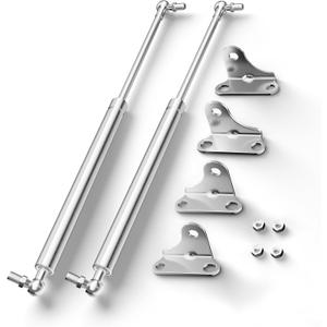 Vepagoo 15 Inch 67Lb/300N Stainless Steel Gas Struts Shock for Boat Hatch, Marine Spring Prop Lift Support with Brackets for RV Bed Cabinet Trap Door Storage Box Lid, 2pcs (1pair)