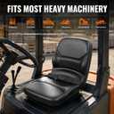 NLQR Universal High Back Seat with Slide Rails Compatible with Case Backhoe 580C 580D 580E 580K 580L 580M 580N 590, Forklift Skid Steer Loader Mower