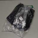 SCOMCHIC Women Plus Size Maxi Dress Short Sleeve Wrap V Neck High Low Split Ruffle Long Dress (XX-Large Plus, Black)