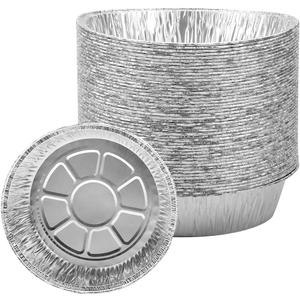Non-Stick Round Disposable Air Fryer Aluminum Foil Liners 50PCS, Oil-Proof Aluminum Foil Tin Box Also for Steamer Basket Instant Pot Oven & Grill (6 Inch)