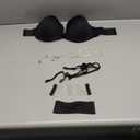Woman's Bra, US/UK/CA 38C, EU 85C, with Transparent, Black Strings and Clips( Black )