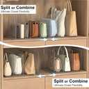 SortNStore Bag & Purse Organizer for Closet: Adjustable Clear Handbag Storage Shelf - Plastic Clutch Dividers for Closet Organizers and Storage - Keep Carteras & Pocketbook Upright 3 Pack - 11Dividers