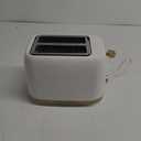 West Bend Timeless 2-Slice Toaster with 7 Browning Levels, Bagel/Waffle/Defrost Settings, High-Lift Lever, Anti-Jam, Easy-Clean Crumb Tray, 2-Slice, White/Gold