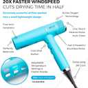 Mini Hair Dryer with Diffuser for Curly Hair | Ultra-Fast Drying & Quiet | Professional Blow Dryer with 20x Faster Brushless Motor | Small Hair Dryer BLDC Motor by SKYPRO