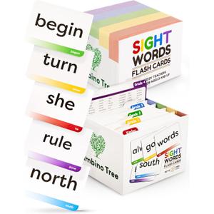 Sight Words Flash Cards Kindergarten to 4th Grade - 600 Words from Dolch's and Fry's Lists with 18 Mini Games