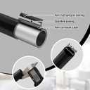 H.VERSAILTEX Black Wrap Around Short Curtain Rod 18.5 to 28.5 Inch, 3/4 Inch Adjustable Blackout Door Curtain Rods for Windows Telescoping Curved Drapery Rods for living room Inoor/Outdoor