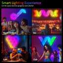 LED Triangle Light Panels - 8Pack RGB Wall Light Remote & App Control Multicolor Effects Music Sync DIY Smart Panel Modular Gaming Light for Music for Room Bar Decor Gaming Setup