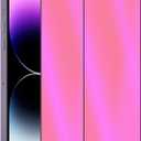 2 Pack Anti-Blue Privacy Tempered Glass Suit for iPhone 14 Pro Mirror Anti-Spy Screen Protector Anti-Peeping Film Electroplated Gradient 9H Hardness Anti-scratch 6.1 inch (Colorful)